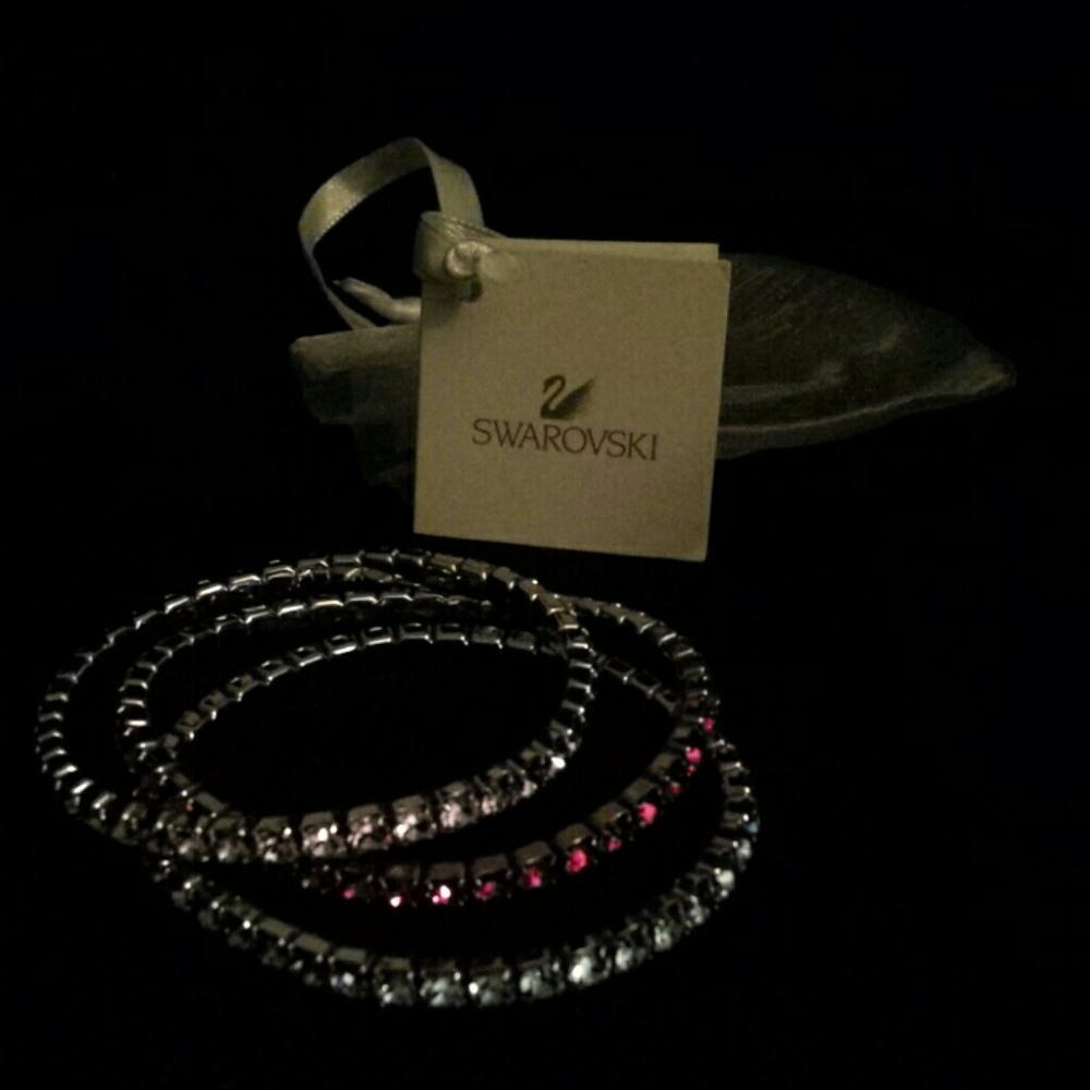 Swarovski set of three lightning bracelts